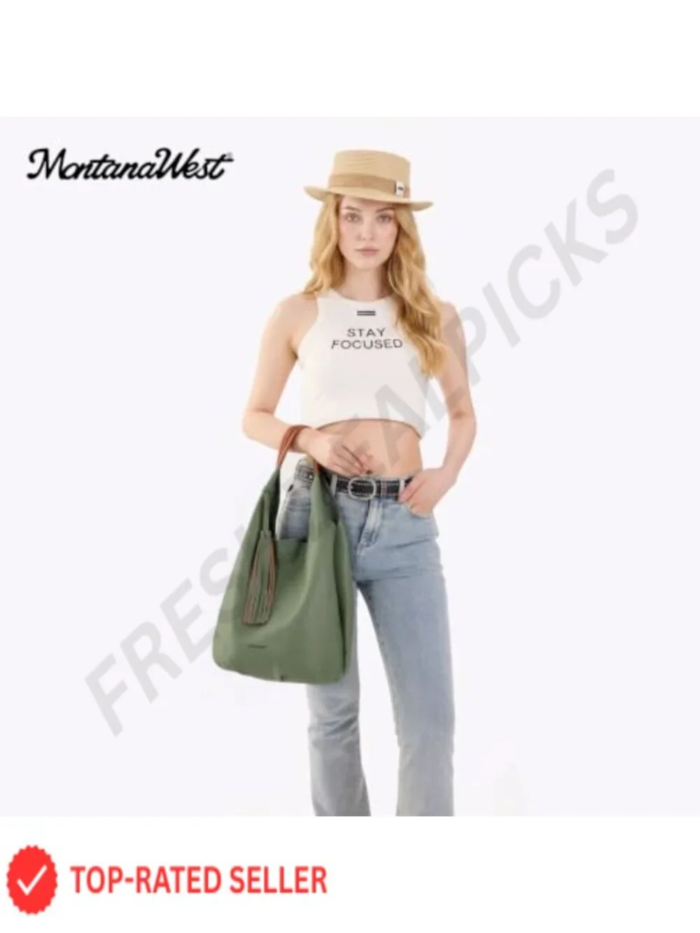 Slouchy Hobo Bag Set with Tassels and Cosmetic Bag Faux Leather Purse 2PCS